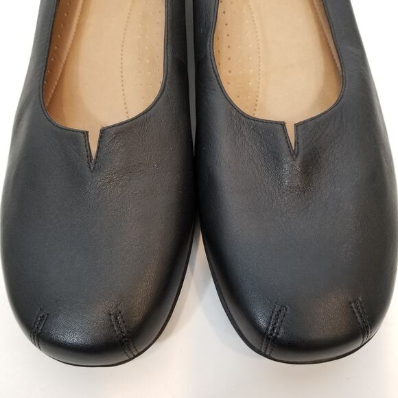 Naturalizer Women's Low Wedge Heel Black Leather Flats Size 9 - Picture 4 of 8